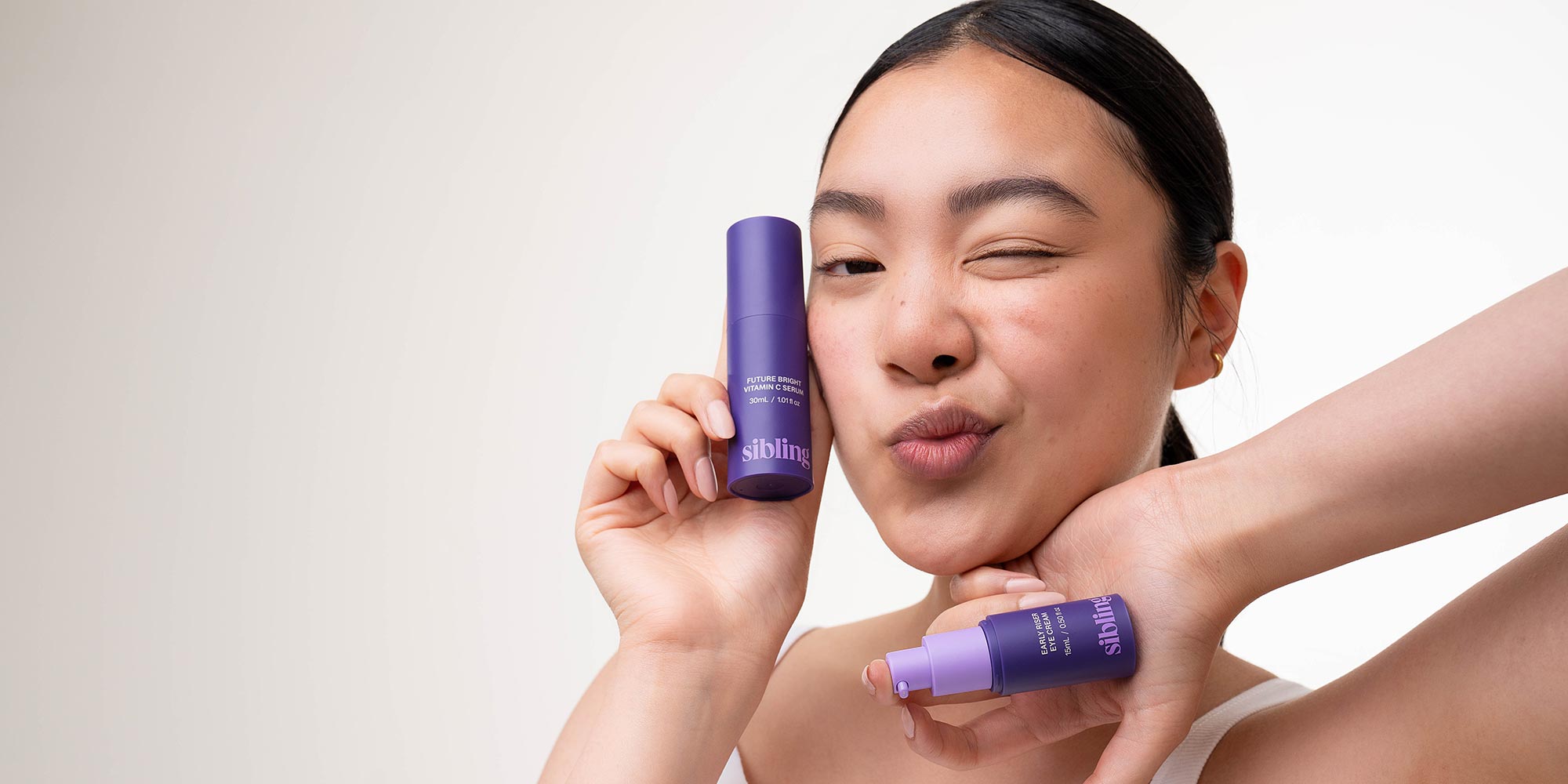 Clean skincare essentials by Sibling Skincare that future you will thank you for. Vegan and cruelty free products.